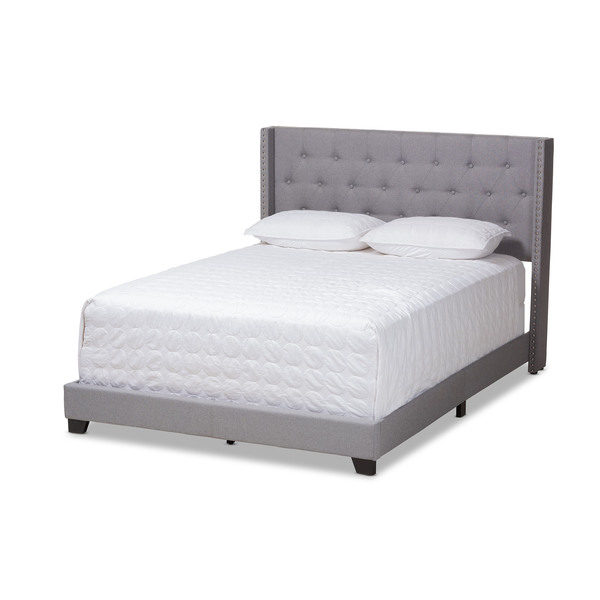 Baxton Studio Brady Modern Light Grey Upholstered Full Size Bed 149-8938